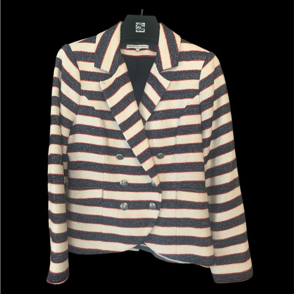 Striped double breasted blazer - Picture 10 of 14